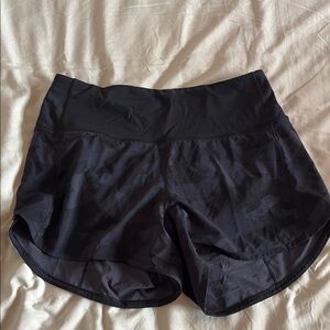 lululemon athletica Black Camo Athletic High Rise Speed Shorts 4in inseam